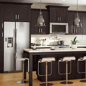 Franklin Stained Manganite Plywood Shaker Assembled Wall Kitchen Cabinet Soft Close 36 in W x 12 in D x 18 in H