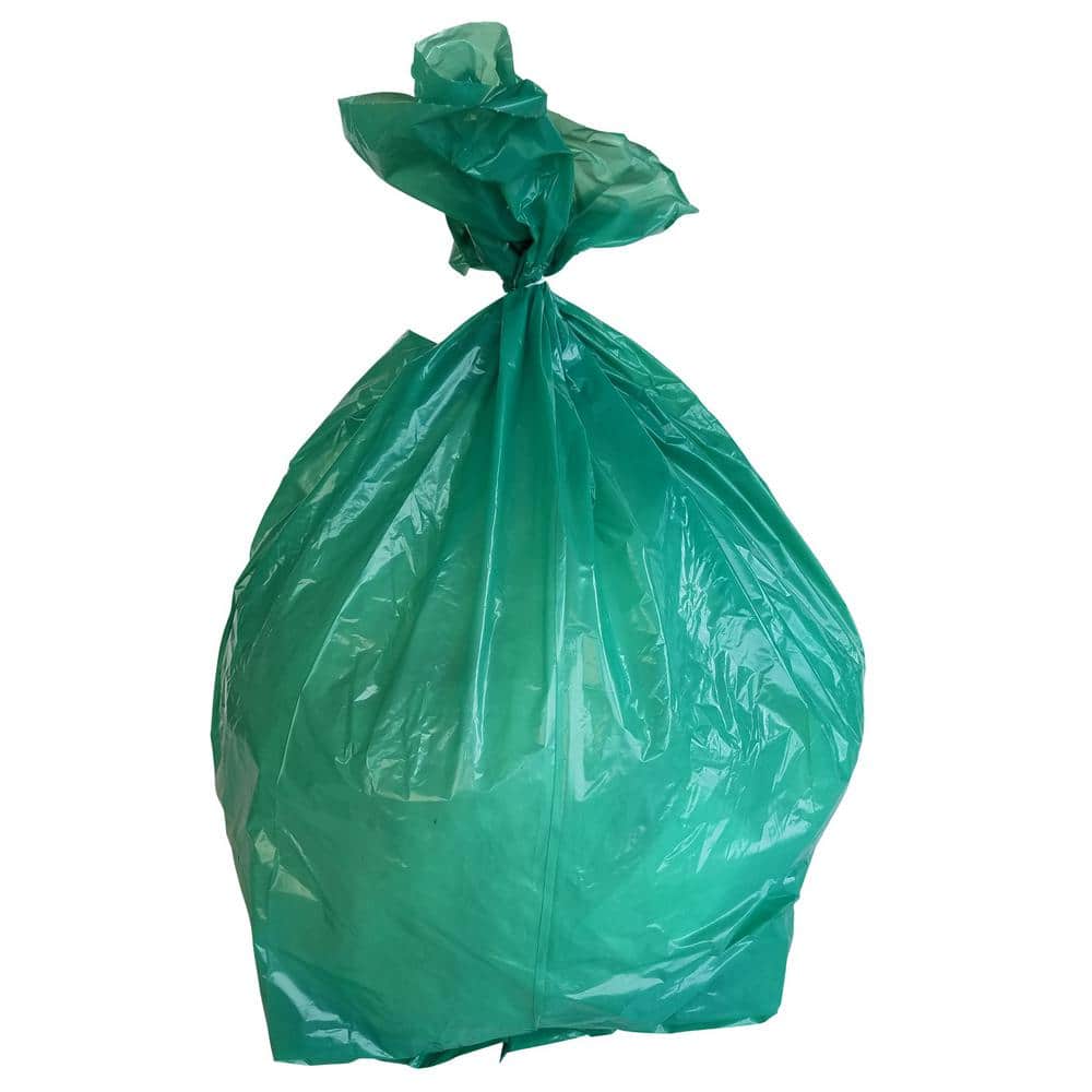 Basics Lawn & Leaf Drawstring Trash Bags, Unscented, 39 Gallon, 40  Count