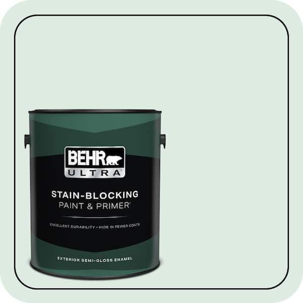 BEHR ULTRA 1 gal. #M430-1 Snowbound Semi-Gloss Enamel Exterior Paint & Primer