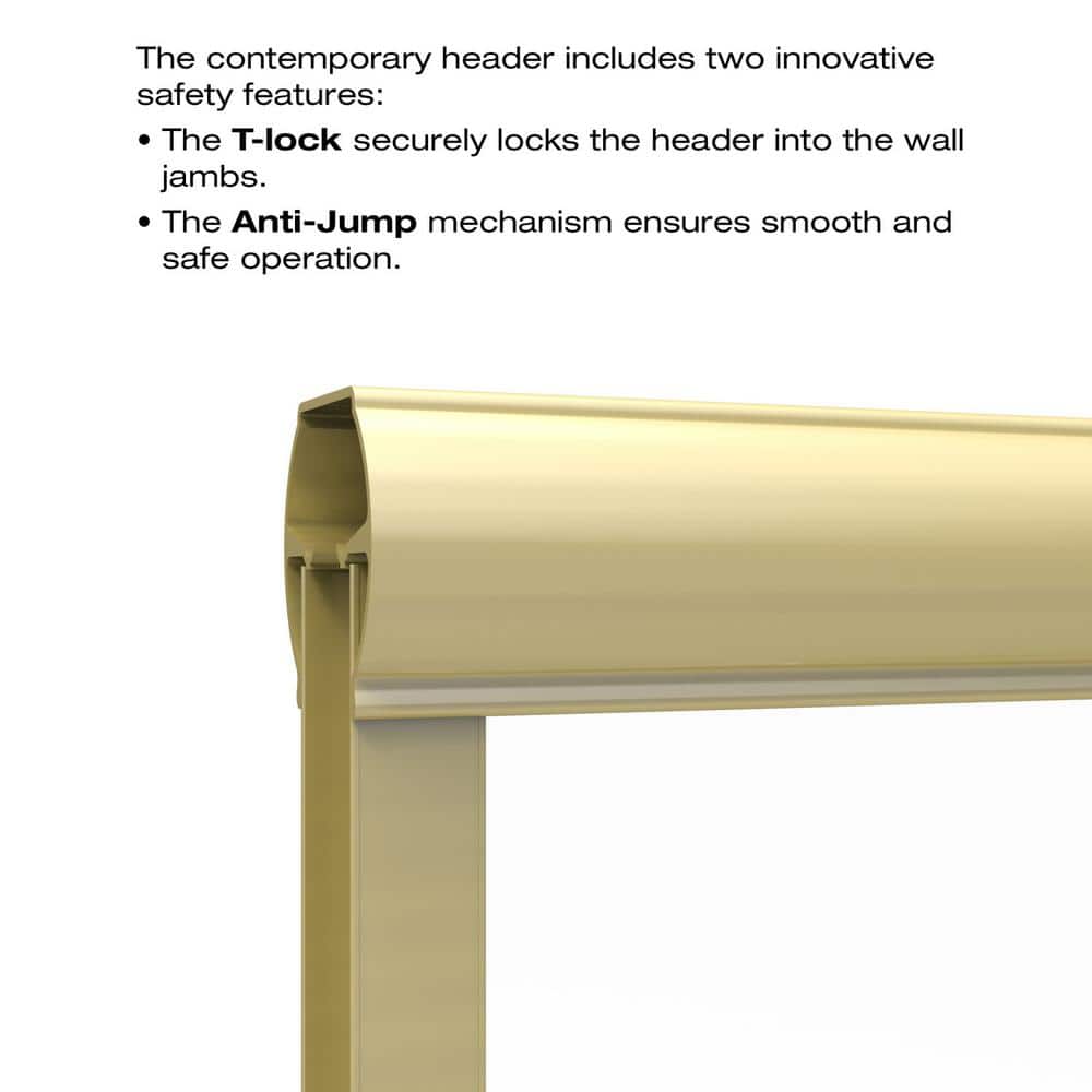 Infinity 47" x 70" Brushed Gold Semi-Frameless Sliding Shower Door