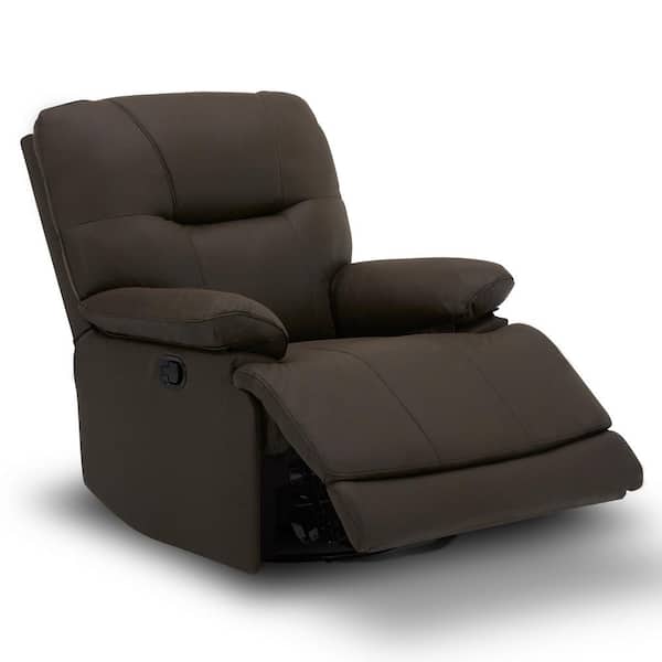 Spruce & Spring Rani Espresso Fabric Manual Glider Recliner