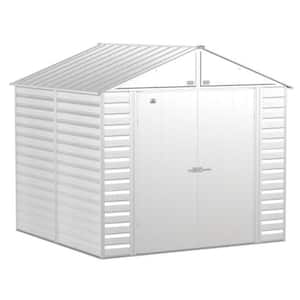 Select 8 ft. W x 8 ft. D Flute Grey Metal Shed 59 sq. ft.