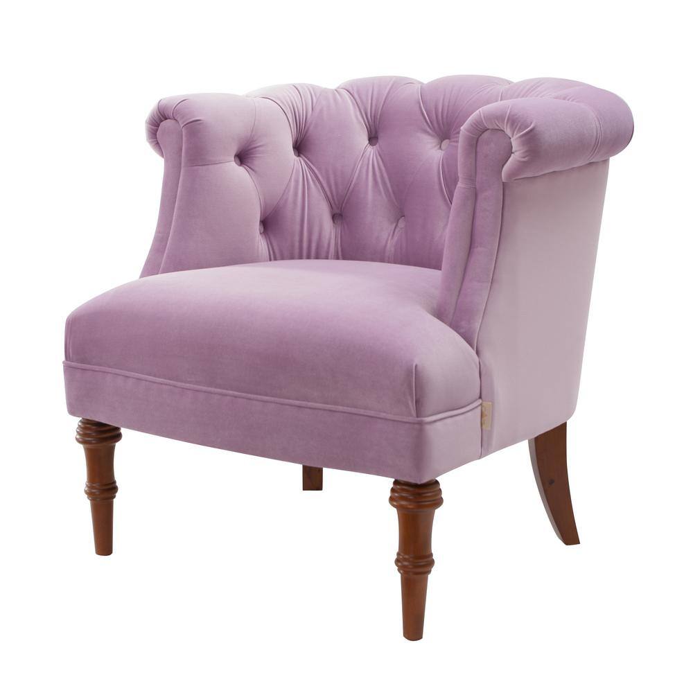 Jennifer Taylor Katherine Lavender Tufted Accent Chair 2483952 The Home Depot