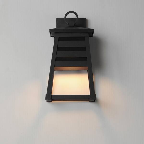 Maxim Lighting - Shutters 1-Light Small Black Outdoor Hardwired Wall Sconce