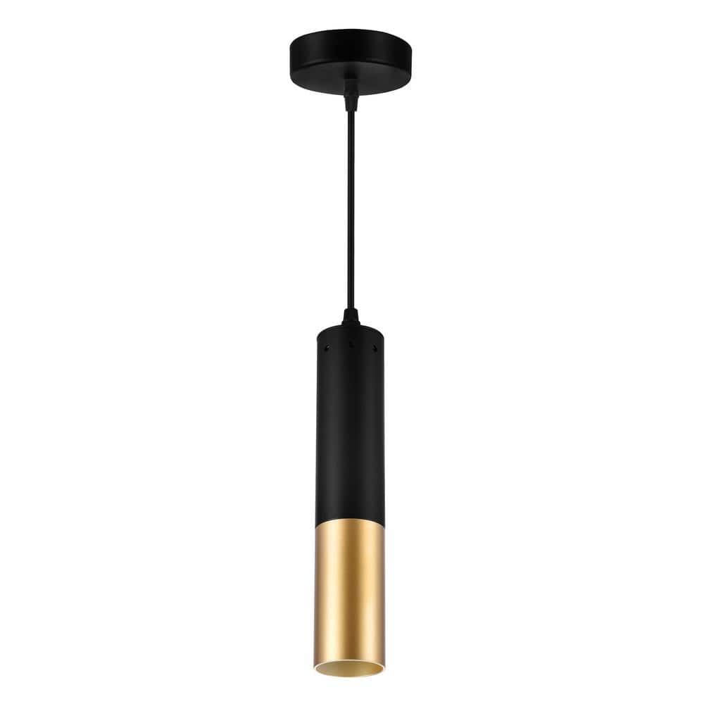 Anem Matte Black and Satin Gold LED Mini Pendant Light