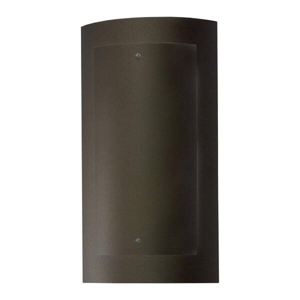 Filament Design 1-Light 18 in. Outdoor Smoked Silver Exterior Wall Sconce