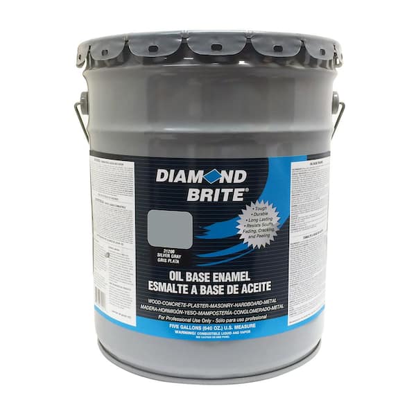Diamond Brite Paint 5 gal. Silver Gray Oil Base Enamel Interior/Exterior Paint