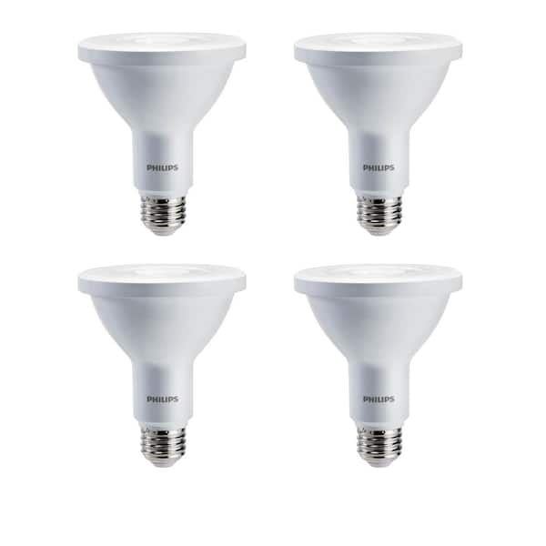 Philips 75-Watt Equivalent PAR30L Indoor/Outdoor LED Light Bulb Daylight (4-Pack)