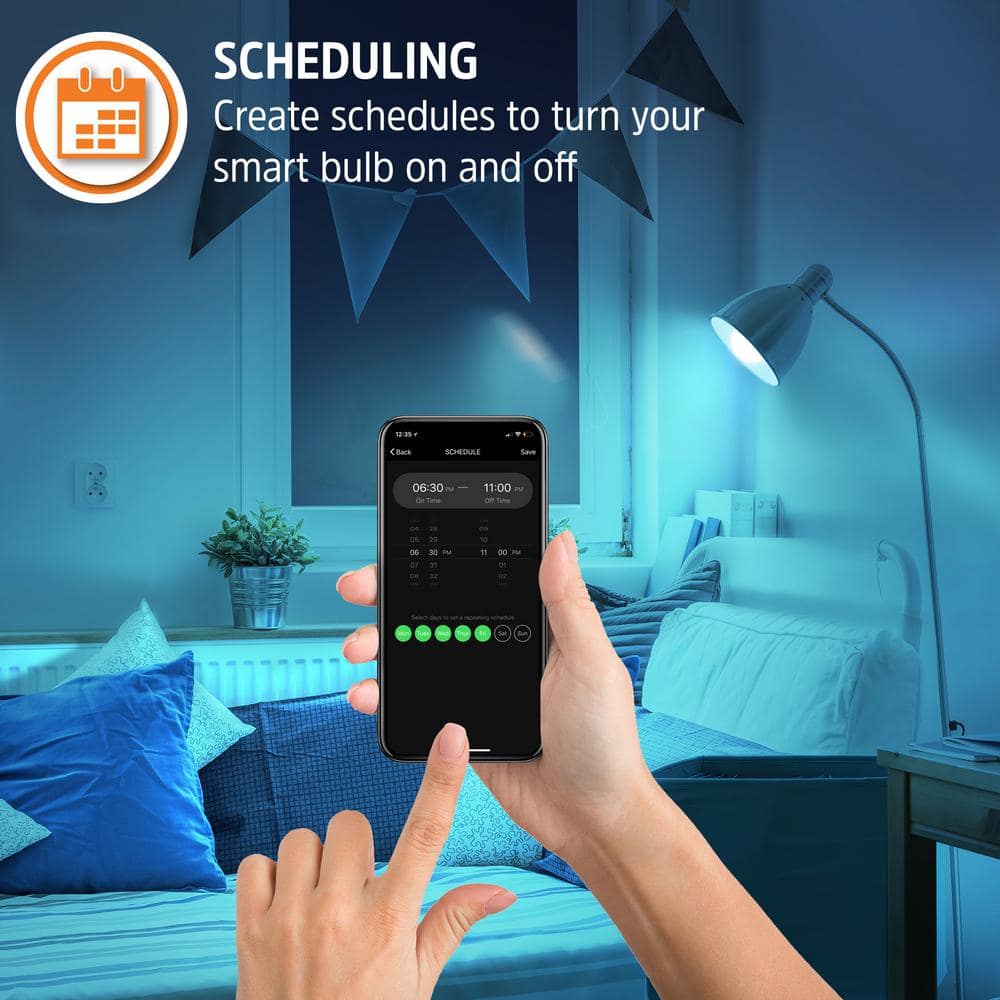 Energizer Smart Wi-Fi Multi-Color Dimmable LED Light Bulb