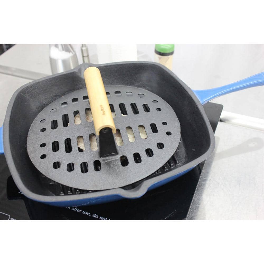 Reviews for BergHOFF Cast Iron Slotted Round Steak Press Pg 1 The