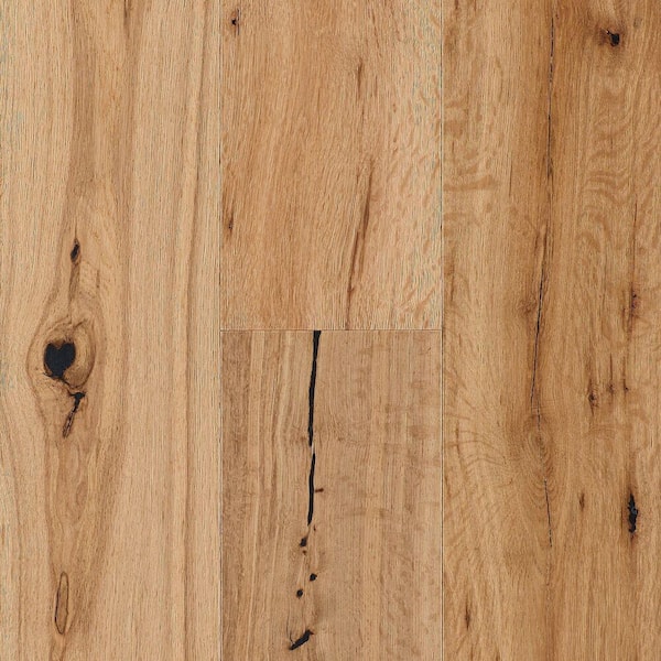 Bruce Take Home Sample - Time Honored Natural White Oak 3/8 in. T x 6.46 in. W T+G Wire Brushed Engineered Hardwood Flooring