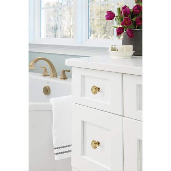 10-Pack Inspirations 1 5/16 in.  33mm  Classic Golden Champagne Round Cabinet Knobs