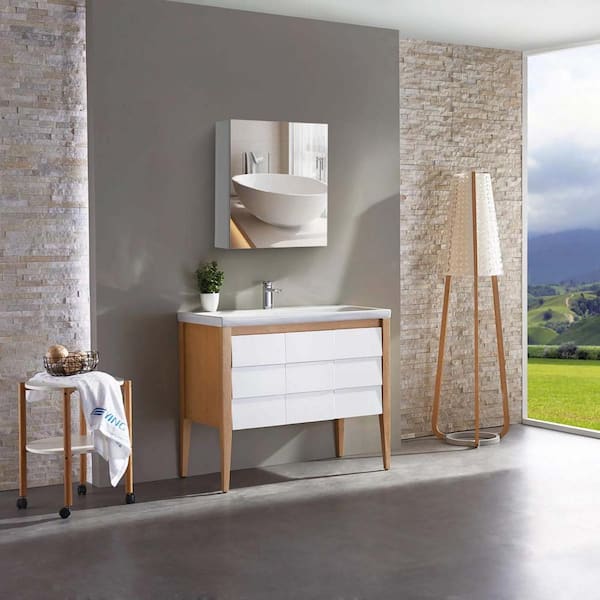 Mirrored Bathroom Storage 2024 Cabinet, Wall Mounted Wooden Medicine Cabinet