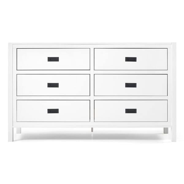 Welwick Designs 57 Classic Solid Wood, Solid Wood Tall White Dresser