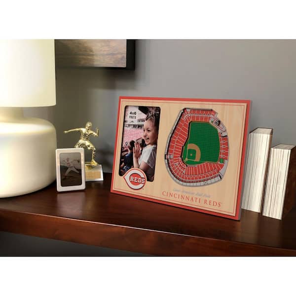 MLB Cincinnati Reds Team Colored 3D StadiumView with 4 in. x 6 in. Picture Frame