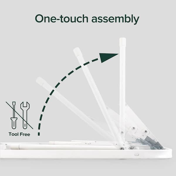 Zinus SmartBase Tool-Free Assembly White King Metal Bed Zinus SmartBase Tool-Free Assembly White King Metal Bed