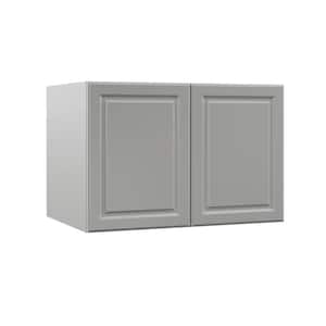 Designer Series Elgin Assembled 36x24x24 in. Deep Wall Bridge Kitchen Cabinet in Heron Gray