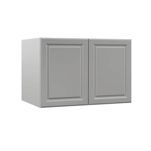 Hampton Bay Designer Series Elgin Assembled 36x24x24 in. Deep Wall Bridge Kitchen Cabinet in Heron Gray