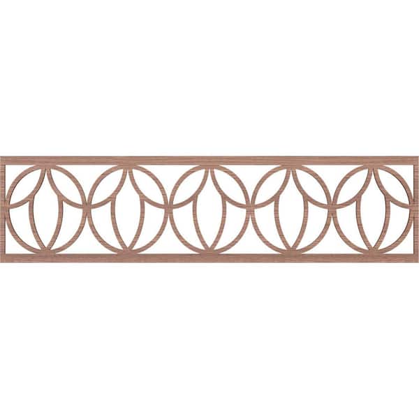 Ekena Millwork Shoshoni Fretwork 0.25 in. D x 47 in. W x 12 in. L Walnut Wood Panel Moulding