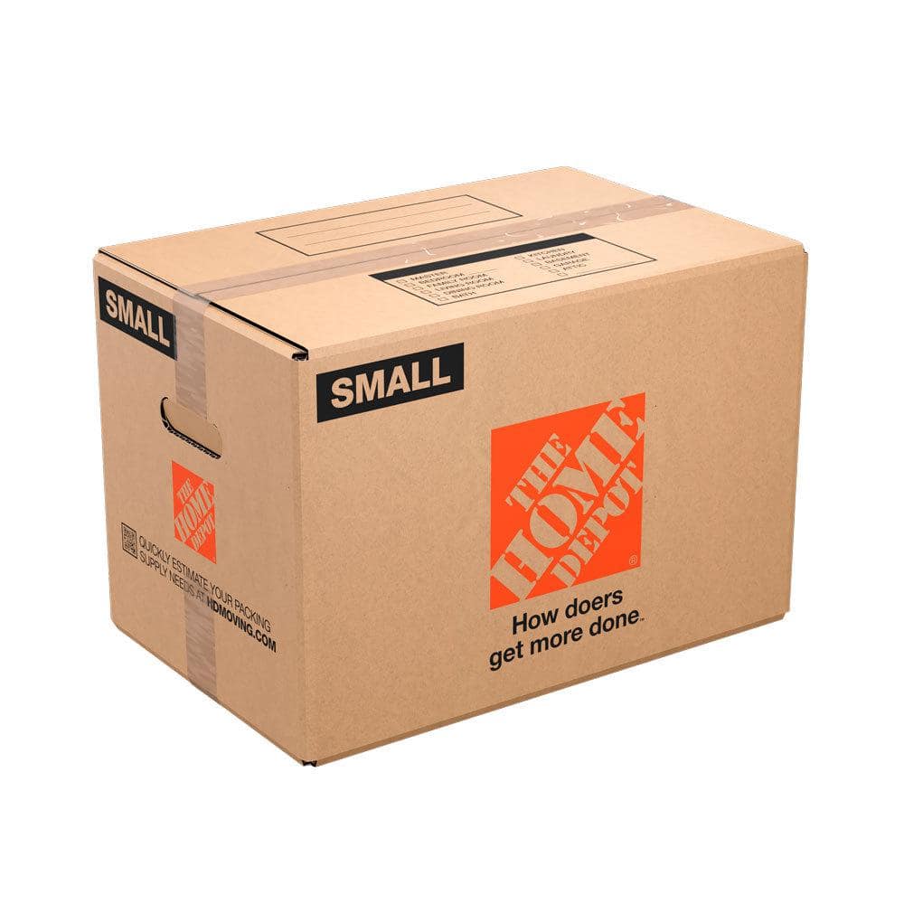 The Home Depot 17 in. L x 11 in. W x 11 in. D Small Moving Box with Handles  SBX - The Home Depot