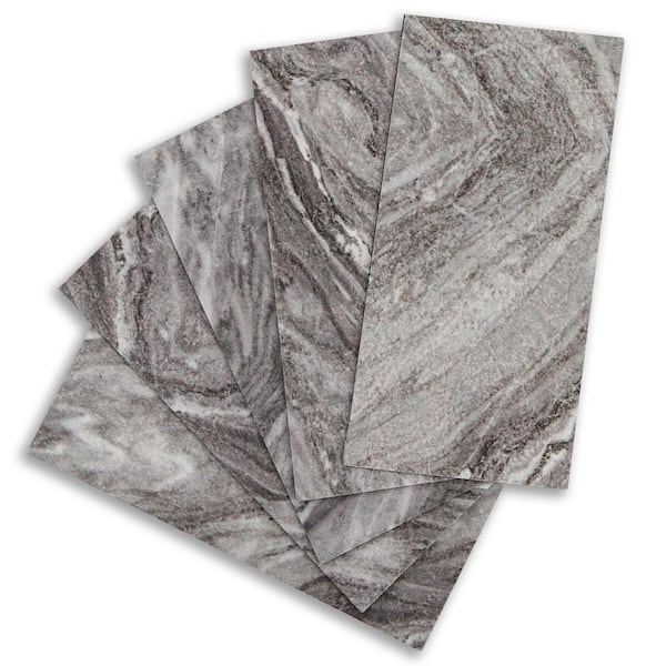 Yipscazo Subway Collection Gray 4 in. x 8 in. PVC Peel and Stick Tile (4.5 sq. ft./20-Sheets)