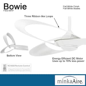 Bowie 52 in. 6 Fan Speeds Ceiling Fan in Flat White with Remote Control