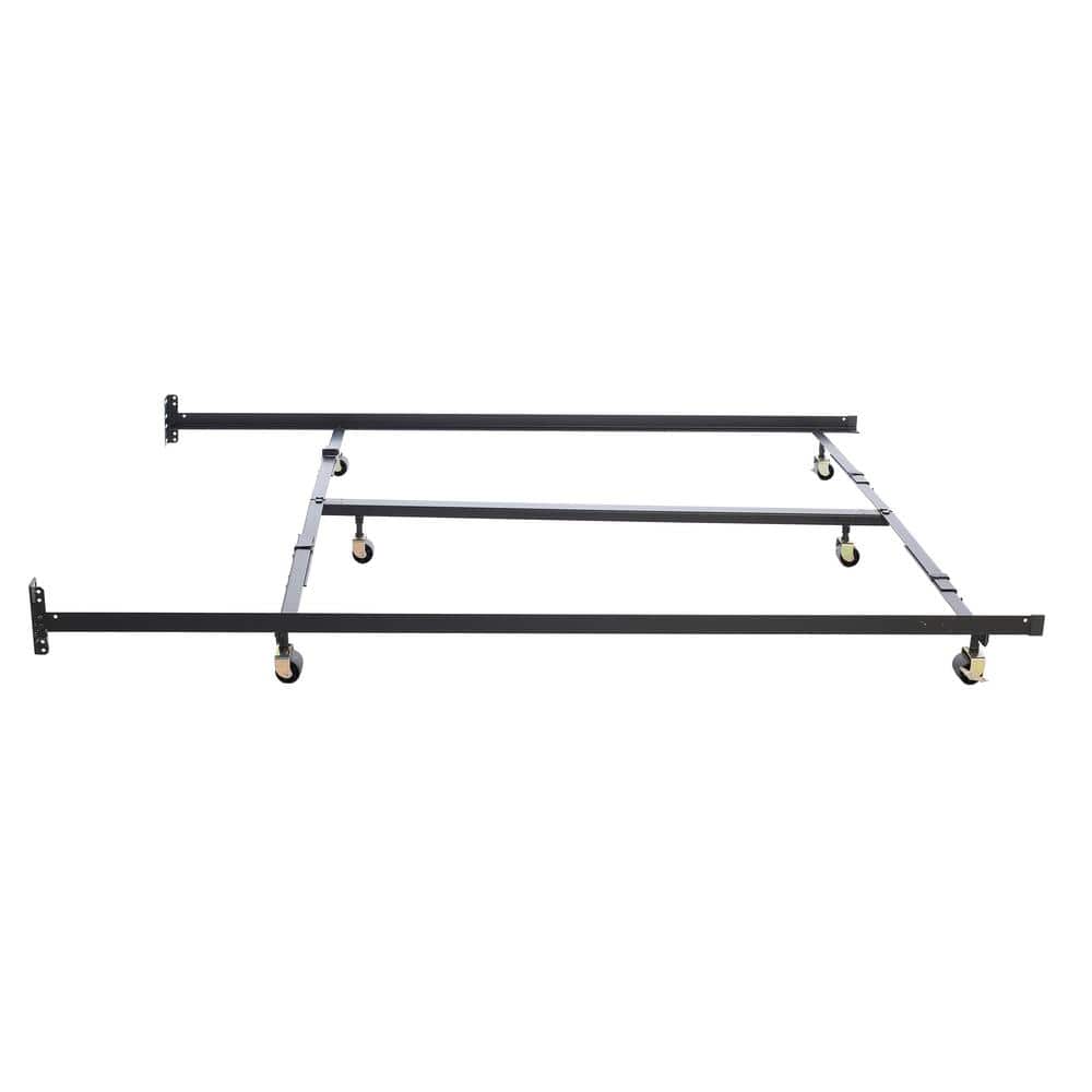 King Size Low-Profile Metal Box-Spring Frame with Large Rollers