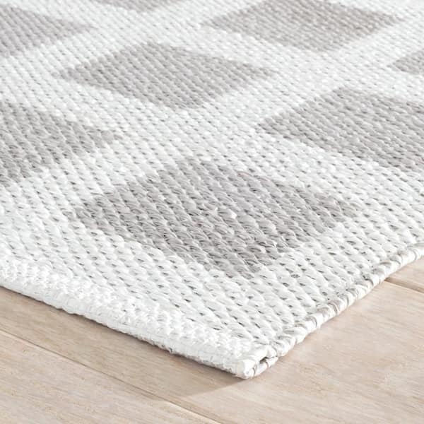 Paver Handwoven Grey 3 ft. x 8 ft. Outdoor Runner Rug