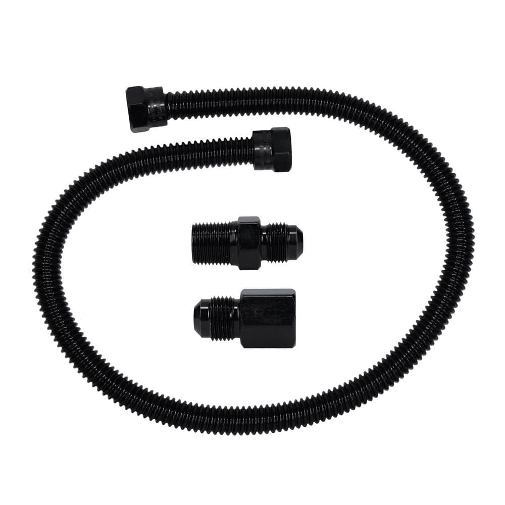 3/8 in. OD x 3/8 in. MIP x 3/8 in. FIP x 24 in. Stainless Steel Black Coated Gas Connector (40,000 BTU) price history on PriceWatchPro