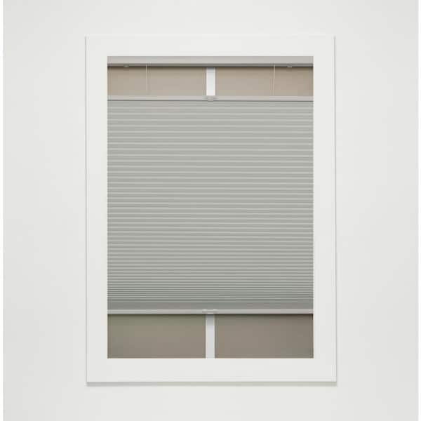 Perfect Lift Window Treatment Gray Cloud Cordless Top-Down Bottom-Up Blackout Eco Polyester Cellular Shades - 23.5 in. W x 64 in. L