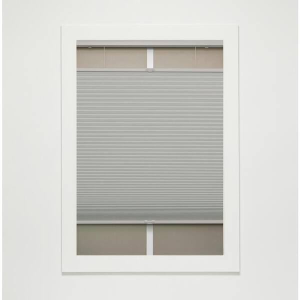 Perfect Lift Window Treatment Gray Cloud Cordless Top-Down Bottom-Up Blackout Polyester Cellular Shades - 69.5 in. W x 54 in. L