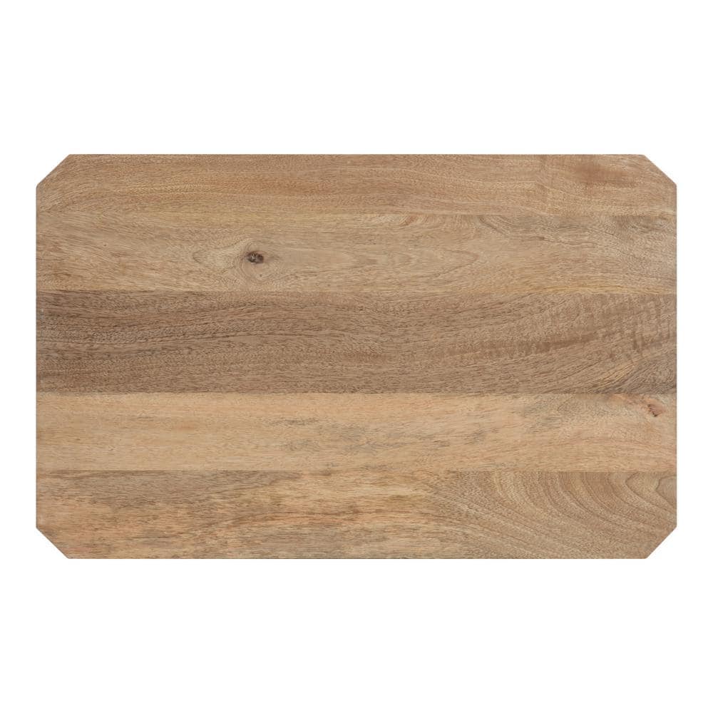 Natural Mango Wood Two-Tier Side Table