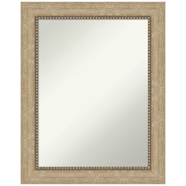 Amanti Art Astor Champagne 23 in. H x 29 in. W Framed Non-Beveled Bathroom Vanity Mirror in Champagne