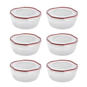 Ultra Seal 8.10 qt. Plastic Food Storage Bowl Container, 6-Pack