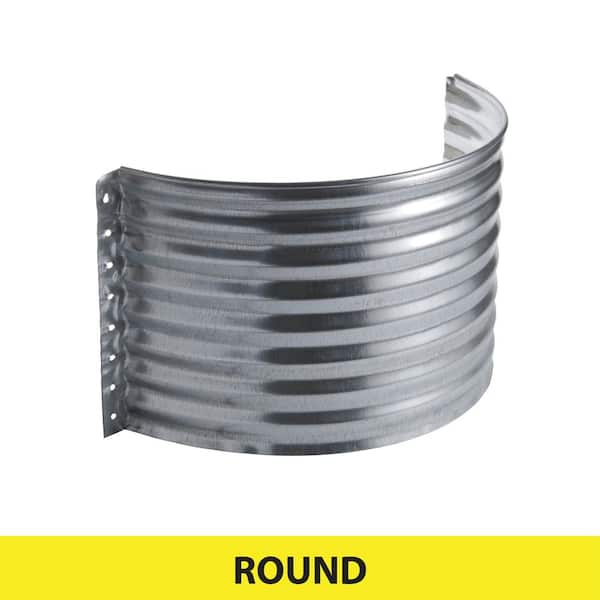 37 in. W x 16 in. D x 24 in. H Steel Round Area Window Well