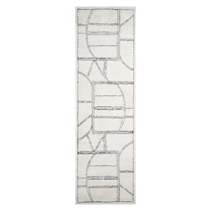 Mulan White 3 ft. x 10 ft. Moroccan Runner Rug