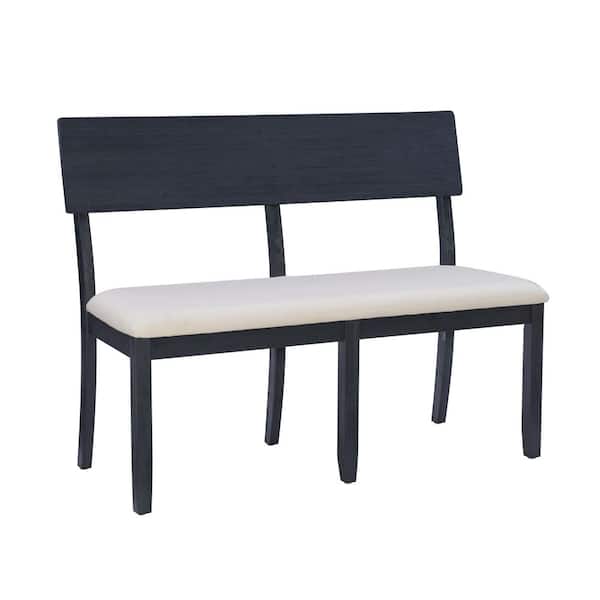 Linon Home Decor Rodman Dark Charcoal Dining Bench 36 in. H x 52.50 in. W x 20.25 in. D
