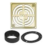 Schluter Kerdi-Drain 4 in. Brushed Brass Drain Grate KD4GRKAMGB - The ...