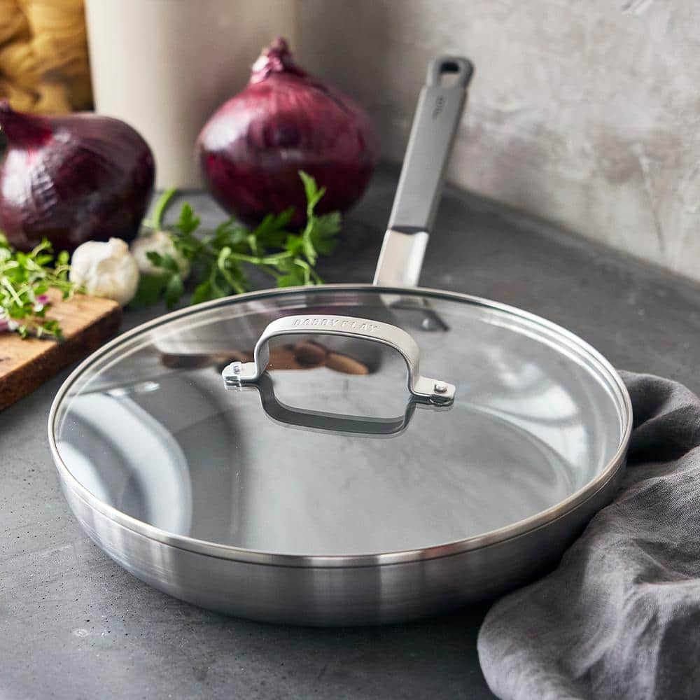 GreenPan 12" Stainless Steel Nonstick Frypan with Glass Lid