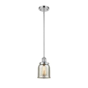 Bell 60-Watt 1 Light Polished Chrome Shaded Mini Pendant Light with Mercury glass Mercury Glass Shade