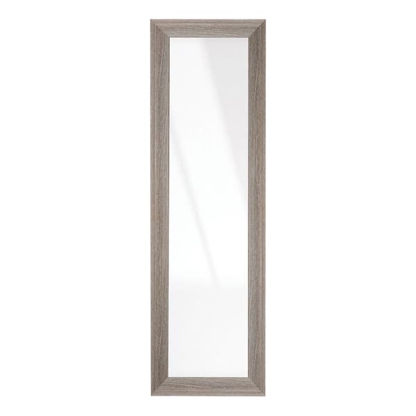 BrandtWorks 22.5 in. W x 72 in. H Montauk Beachwood Rustic Medium Brown Sloped Wall Mirror