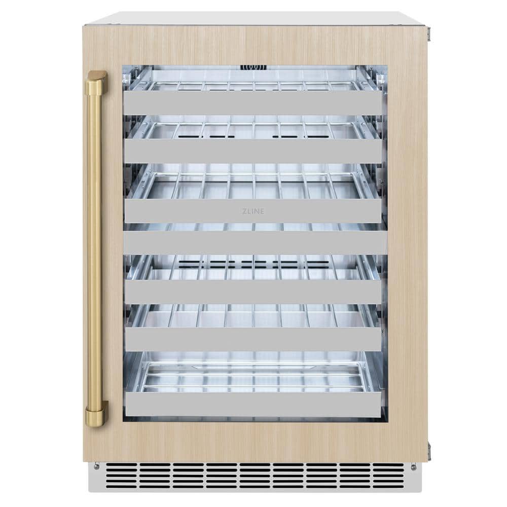 24-Inch Dual Zone Wine Cooler with Champagne Bronze Handle