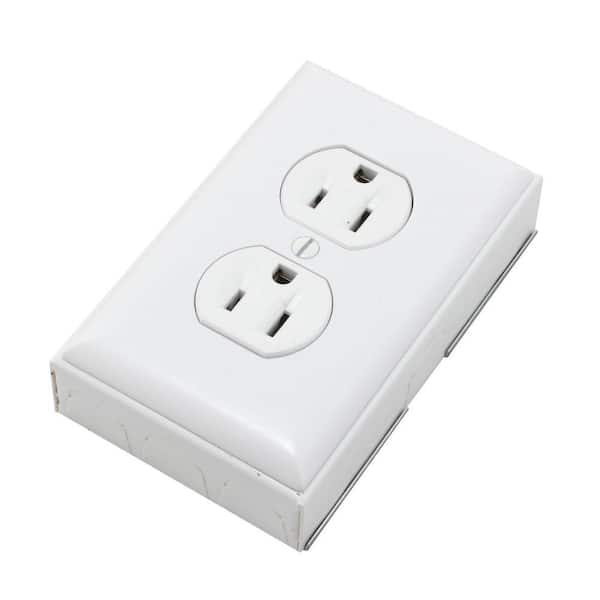 Wiremold 700 Series Metal Surface Raceway Duplex Receptacle Kit, White