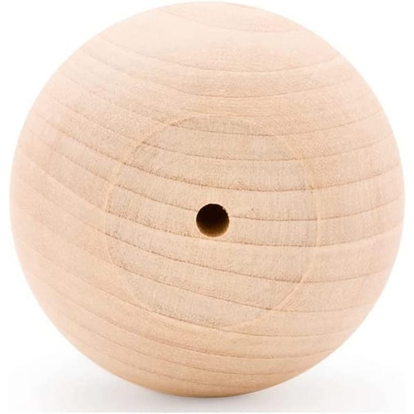 Woodpeckers Crafts Unfinished Wood Ball Knobs 2-1/4 in. (50-Pack)