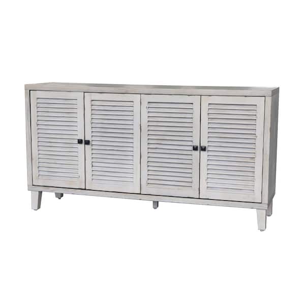 XUJMK Kitchen 60 in. W x 16 in. D x 32 in. H Beige Linen Cabinet, Accent Storage Cabinet for Living Room, Entryway, Hallway