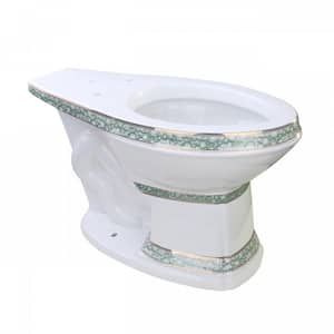 Sheffield Porcelain Elongated 2-Piece Toilet Bowl Only with Slow Close Seat Cover in White