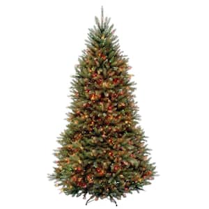 9 ft. Dunhill Fir Hinged Artificial Christmas Tree with 900 Multicolor Lights