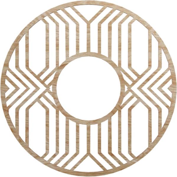 26 in. x 9.5 in. x 0.375 in. Wood Medallion Moulding