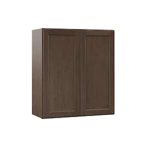 Shaker 27 in. W x 12 in. D x 36 in. H Assembled Wall Kitchen Cabinet in Brindle