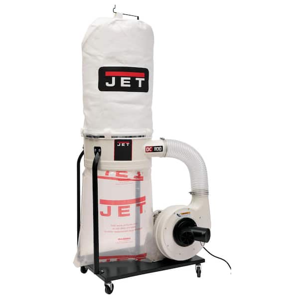 Jet 1.5 HP 1100 CFM 4 or 6 in. Dust Collector with Vortex Cone and 5-Micron Bag Filter Kit, 115/230-Volt, DC-1100VX-5M
